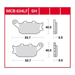 Brzdové destičky MCB634SH