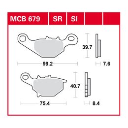 Brzdové destičky MCB679