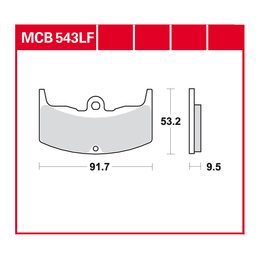 Brzdové destičky MCB543