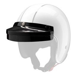 Štít RACE černý pro JET přilby s 3 patentky