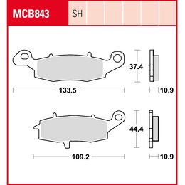 Brzdové destičky MCB843