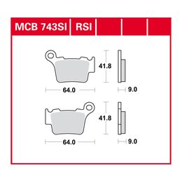 Brzdové destičky MCB743RSI