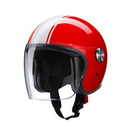 Moto helma RB-861 červeno-bílá