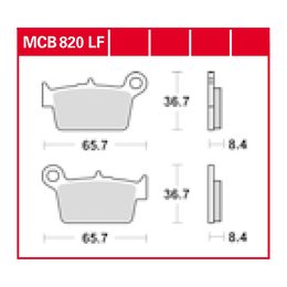 Brzdové destičky MCB820