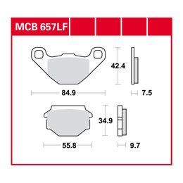 Brzdové destičky MCB657
