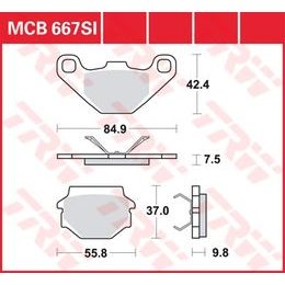 Brzdové destičky MCB667SI
