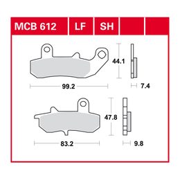 Brzdové destičky MCB612