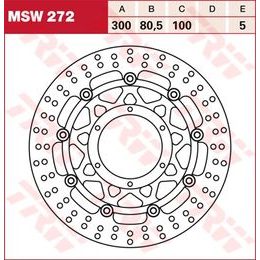 Brzdový kotouč plovoucí MSW272