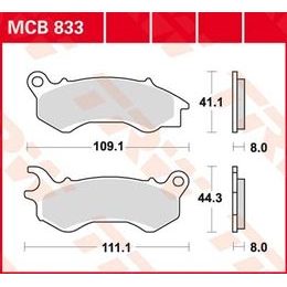 Brzdové destičky MCB833