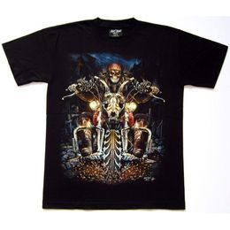 Triko svítící surviver - Kostra na motorce