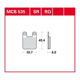 Brzdové destičky MCB535RQ
