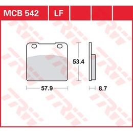 Brzdové destičky MCB542
