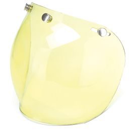 Plexi BUBBLE žluté pro JET přilby s patentkami