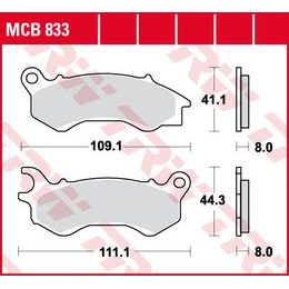 Brzdové destičky MCB833EC
