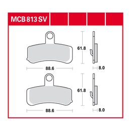 Brzdové destičky MCB813SV