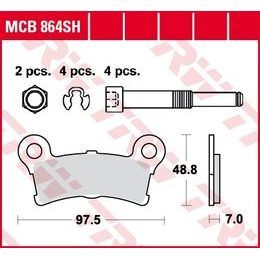 Brzdové destičky MCB864SH