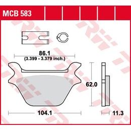 Brzdové destičky MCB583