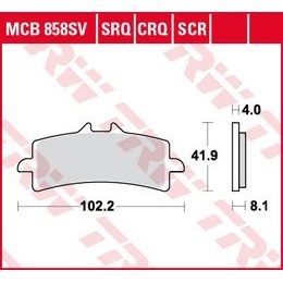 Brzdové destičky MCB858SCR