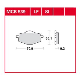 Brzdové destičky MCB539