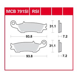 Brzdové destičky MCB791RSI
