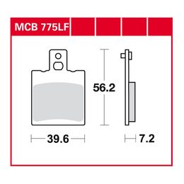 Brzdové destičky MCB775