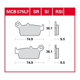 Brzdové destičky MCB575RSI
