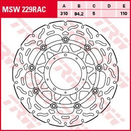 Brzdový kotouč plovoucí MSW229RAC