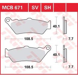 Brzdové destičky MCB671SV