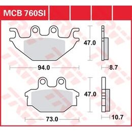 Brzdové destičky MCB760SI