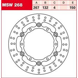 Brzdový kotouč plovoucí MSW268