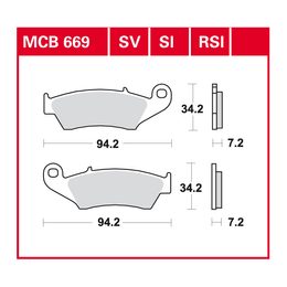 Brzdové destičky MCB669