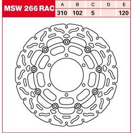 Brzdový kotouč plovoucí MSW266RAC