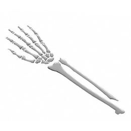 Emblém 3D samolepící "Skeleton Arm" (paže), chrom, 51-39974, poslední pár