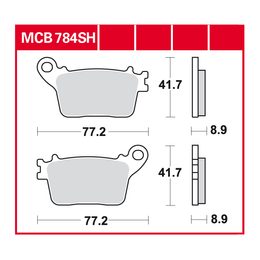 Brzdové destičky MCB784SH