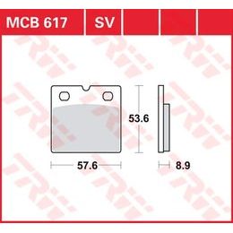 Brzdové destičky MCB617