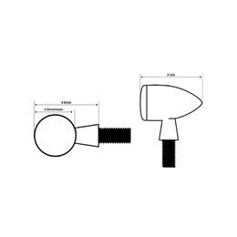 Kellermann LED indicator / position light Micro Rhombus PL, titanium, highly polished, v/r