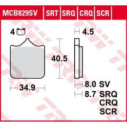 Brzdové destičky MCB829SCR