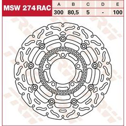 Brzdový kotouč plovoucí MSW274RAC