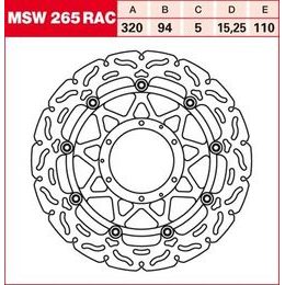 Brzdový kotouč plovoucí MSW265RAC