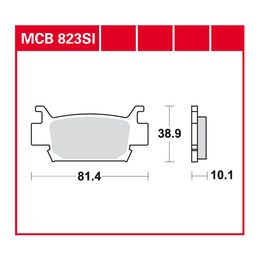 Brzdové destičky MCB823SI