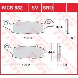 Brzdové destičky MCB682SV