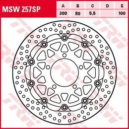 Racing Brzdový kotouč bez homologace MSW257SP