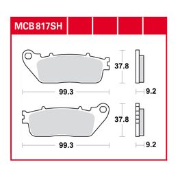 Brzdové destičky MCB817SH
