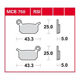 Brzdové destičky MCB750SI