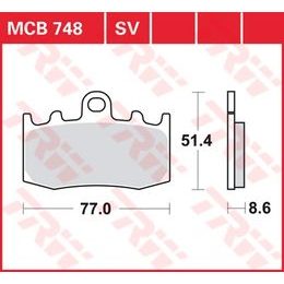 Brzdové destičky MCB748SV