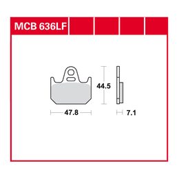 Brzdové destičky MCB636