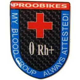 Plastická samolepka- krevní skupina, anglicky