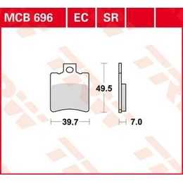 Brzdové destičky MCB696EC