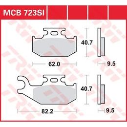 Brzdové destičky MCB723SI