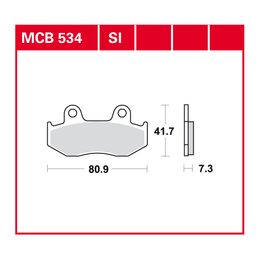 Brzdové destičky MCB534SI